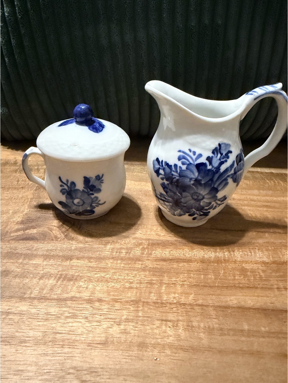 Royal Copenhagen Blue Flowers Creamer & Lidded Sugar Bowl Set